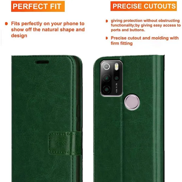 Green_Artificial_Leather_Micromax_IN_1_Flip_Cover