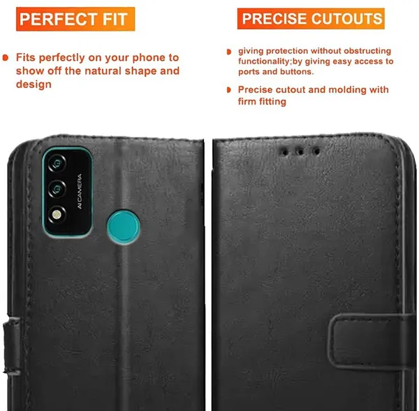 Black_Artificial_Leather_Micromax_IN_2B_Back_Cover