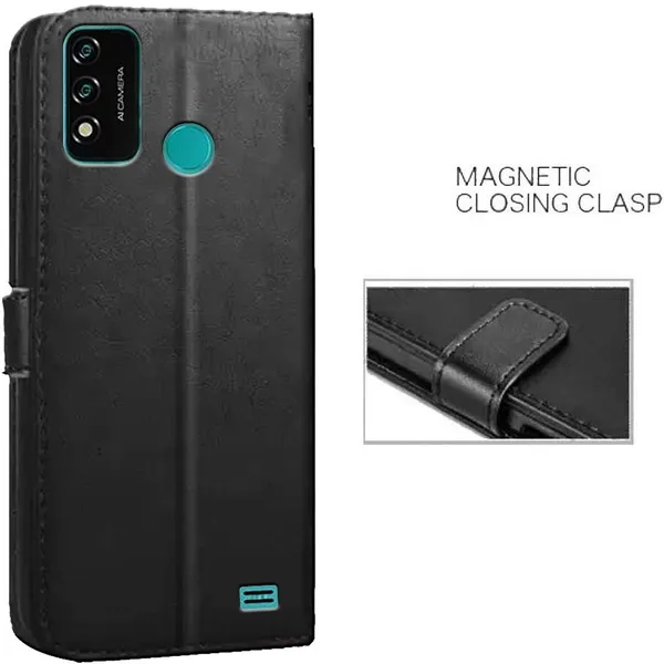 Black_Artificial_Leather_Micromax_IN_2B_Back_Cover