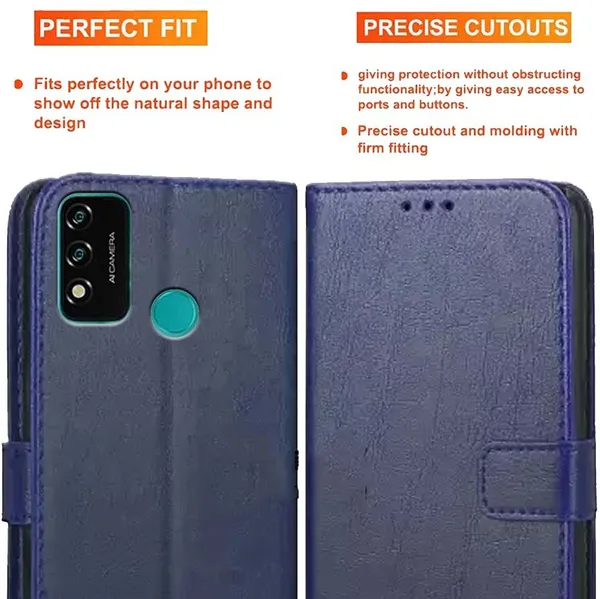 Blue_Artificial_Leather_Micromax_IN_2B_Back_Cover