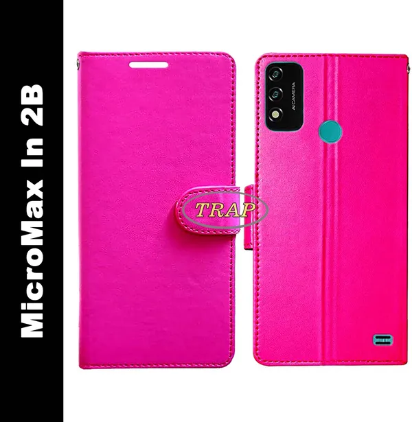 Pink_Artificial_Leather_Micromax_IN_2B_Back_Cover