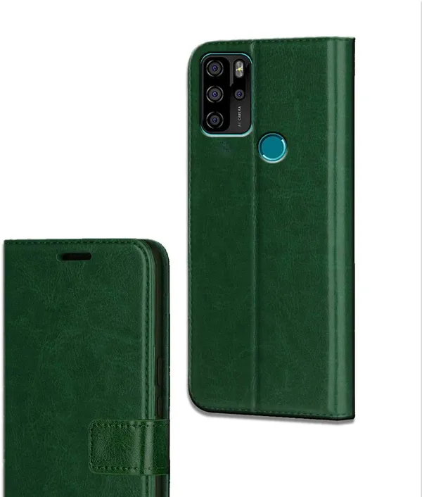 Green_Leather_Micromax_In_note_1_Flip_Cover