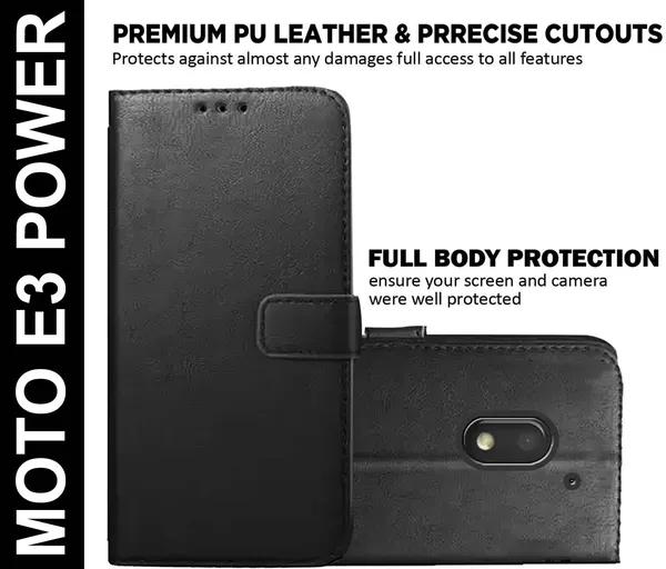 Black_Artificial_Leather_Motorola_Moto_E3_Power_Back_Cover