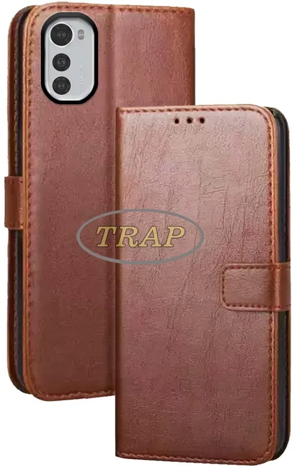 Brown_Artificial_Leather_Moto_E32S_Back_Cover