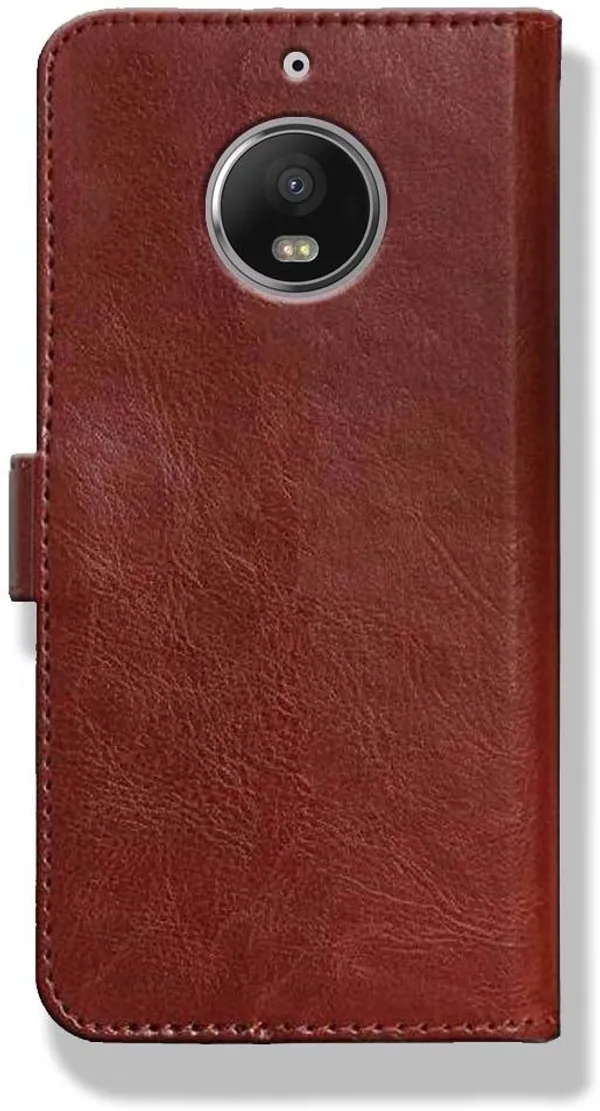 Brown_Leather_Motorola_Moto_E4_Plus_Flip_Cover
