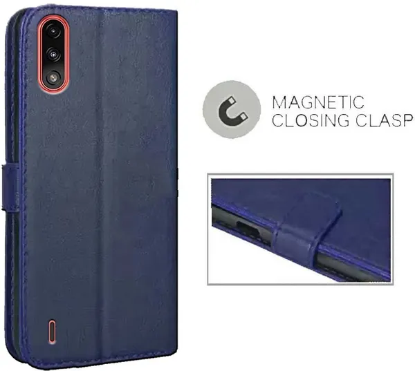 Blue_Artificial_Leather_Moto_E7_Power_Flip_Cover