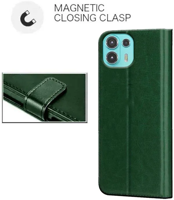 Green_Artificial_Leather_Moto_Edge_20_Fusion_Back_Cover