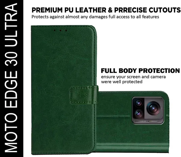 Green_Artificial_Leather_Moto_Edge_30_Ultra_Back_Cover