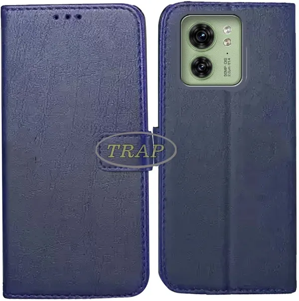 Blue_Artificial_Leather_Moto_Edge_40_5G_Back_Cover