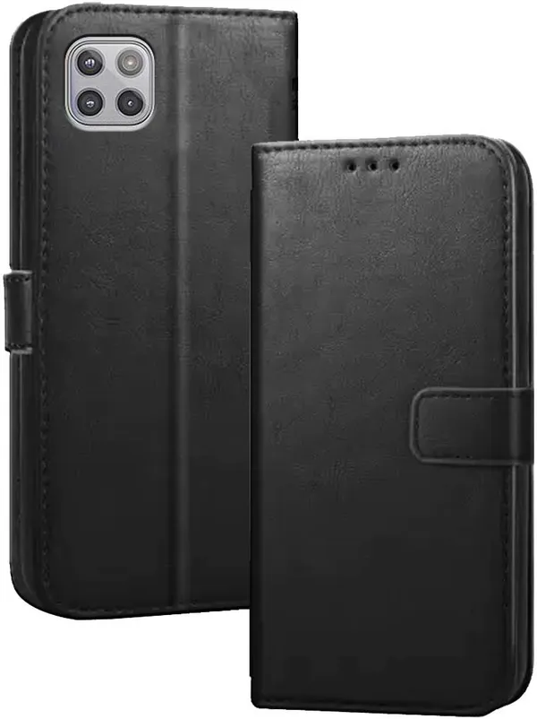 Black_Artificial_Leather_Moto_G_5G_Flip_Cover