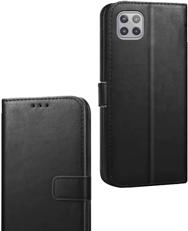 Black_Artificial_Leather_Moto_G_5G_Flip_Cover