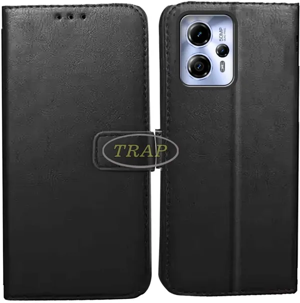 Black_Artificial_Leather_Moto_G13_Back_Cover