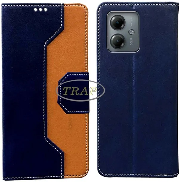 Multicolor_Artificial_Leather_Moto_G14_Back_Cover
