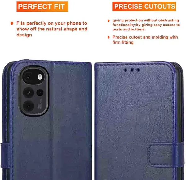 Blue_Artificial_Leather_Moto_G22_Back_Cover