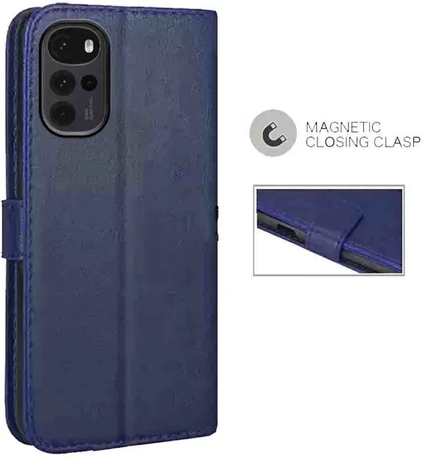 Blue_Artificial_Leather_Moto_G22_Back_Cover