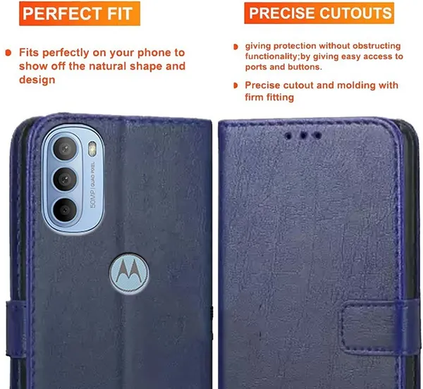 Blue_Artificial_Leather_Moto_G31&MOTOROLA_Moto_g31&MOTOROLA_g31_Back_Cover
