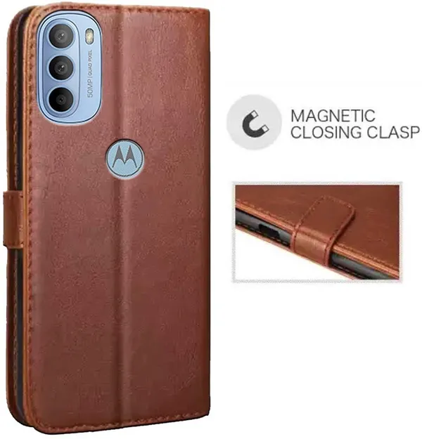 Brown_Artificial_Leather_Moto_G31_Back_Cover