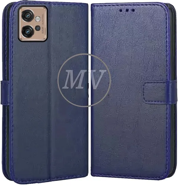 Blue_Artificial_Leather_Moto_G32_Back_Cover