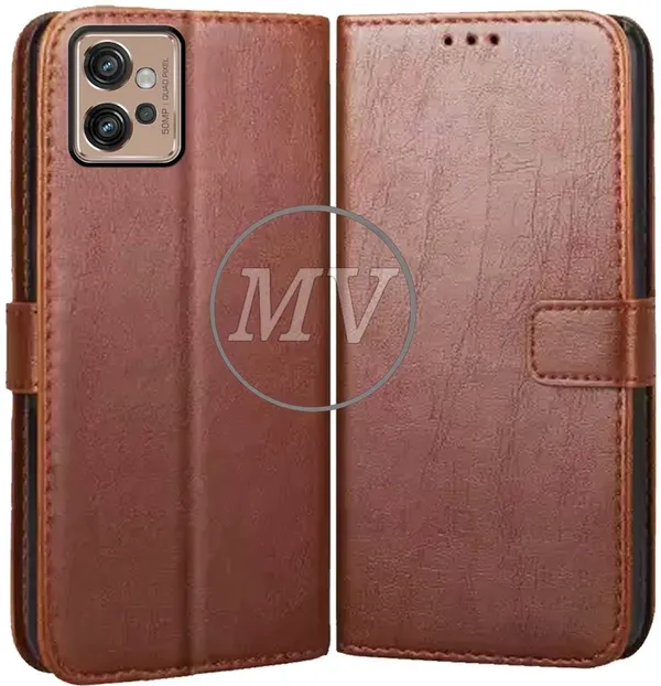 Brown_Artificial_Leather_Moto_G32_Back_Cover