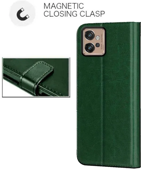 Green_Artificial_Leather_Moto_G32_Back_Cover