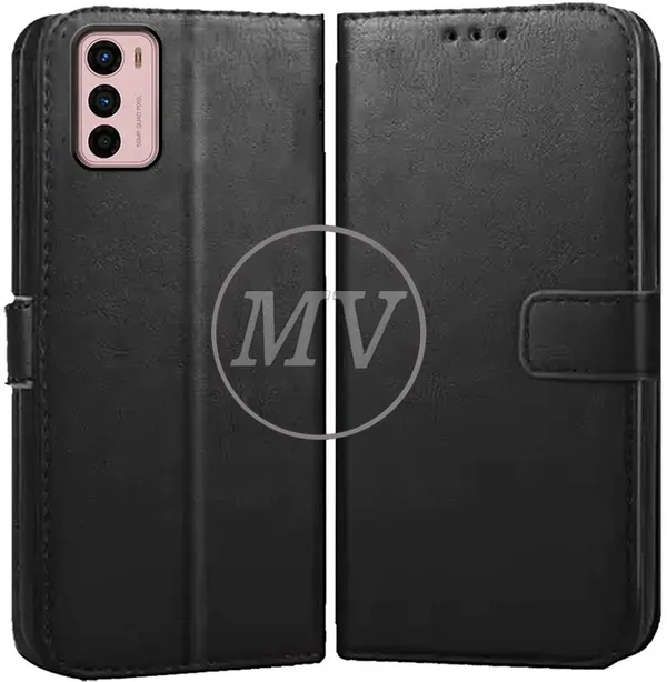 Black_Artificial_Leather_Moto_G42_Back_Cover