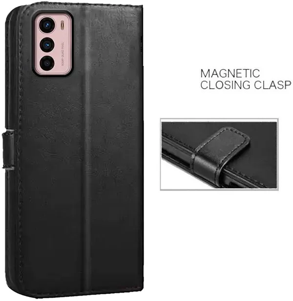 Black_Artificial_Leather_Moto_G42_Back_Cover