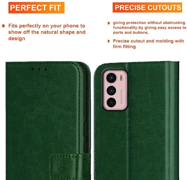 Green_Artificial_Leather_Moto_G42_Back_Cover