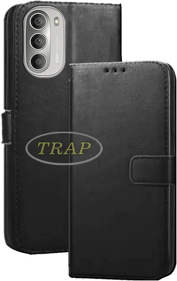 Black_Artificial_Leather_Moto_G51_5G_Back_Cover