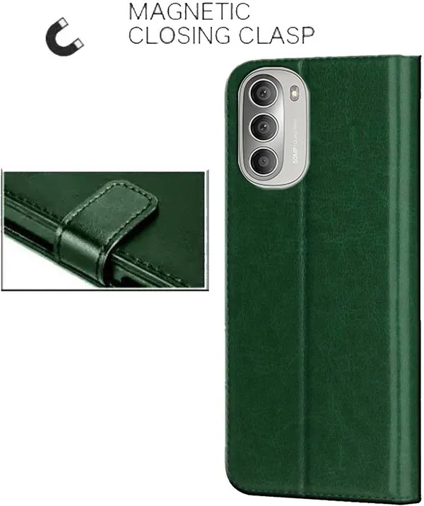 Green_Artificial_Leather_Moto_G51_5G_Back_Cover