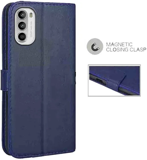 Blue_Artificial_Leather_Moto_G52_Back_Cover