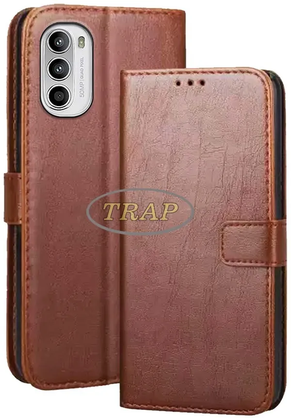 Brown_Artificial_Leather_Moto_G52_Back_Cover