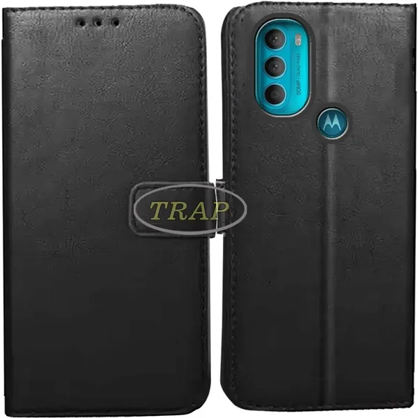 Black_Artificial_Leather_Moto_G71_5G_Back_Cover