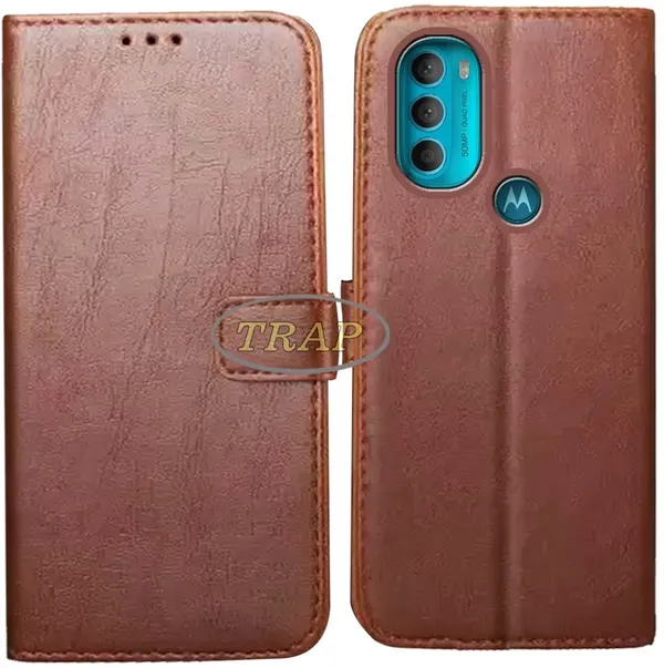 Brown_Artificial_Leather_Moto_G71_5G_Back_Cover