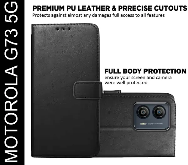 Black_Artificial_Leather_Moto_G73_5G_Back_Cover
