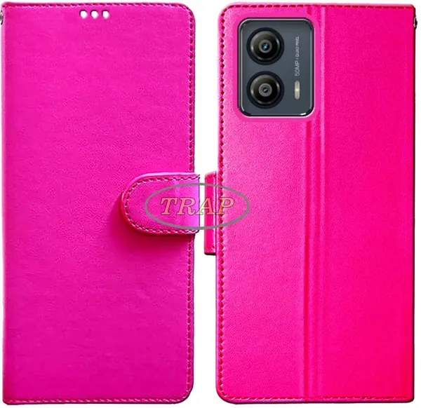 Pink_Artificial_Leather_Moto_G73_5G_Back_Cover