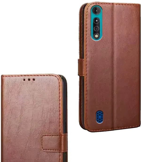 Brown_Artificial_Leather_Moto_G8_Power_Lite_Flip_Cover