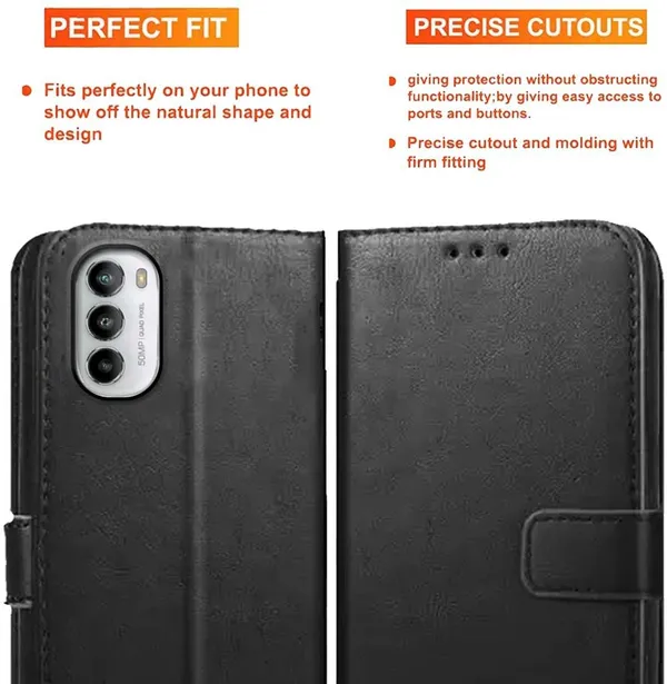 Black_Artificial_Leather_Moto_G82_Back_Cover
