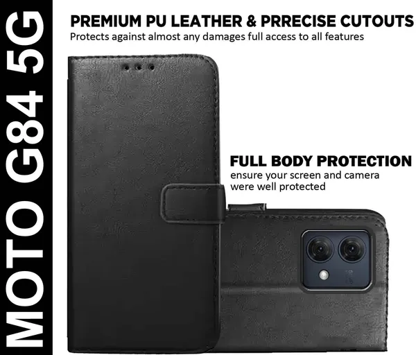 Black_Artificial_Leather_Moto_G84_5G_Back_Cover