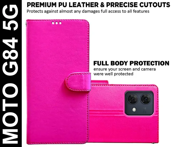 Pink_Artificial_Leather_Moto_G84_5G_Back_Cover