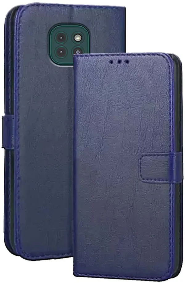 Blue_Artificial_Leather_Moto_G9_Flip_Cover
