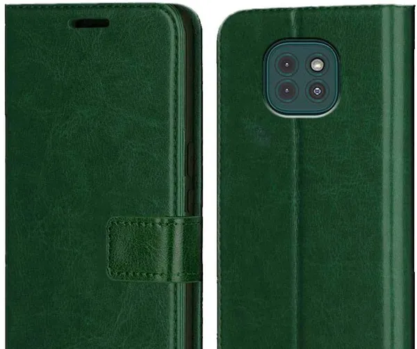 Green_Artificial_Leather_Moto_G9_Flip_Cover