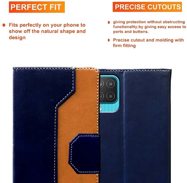 Multicolor_Artificial_Leather_Samsung_Galaxy_M12_Flip_Cover
