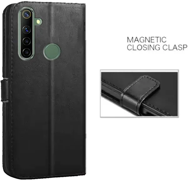 Black_Artificial_Leather_Realme_Narzo_10_Flip_Cover