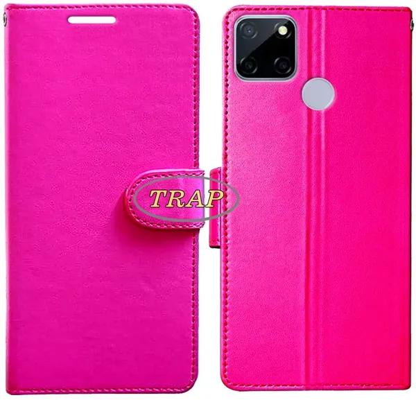 Pink_Artificial_Leather_Narzo_20_Back_Cover
