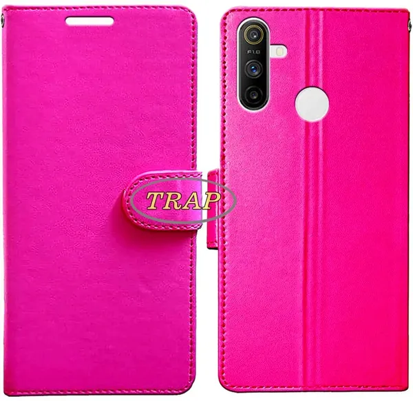 Pink_Artificial_Leather_Realme_Narzo_20A_Back_Cover