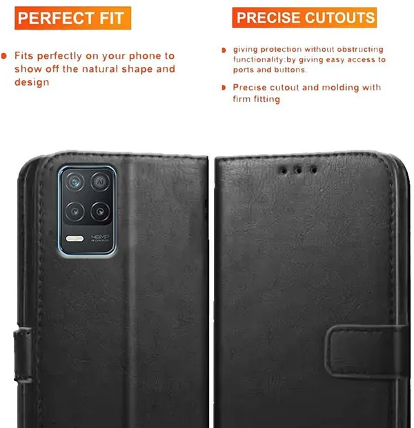 Black_Artificial_Leather_Narzo_30_5G_Back_Cover