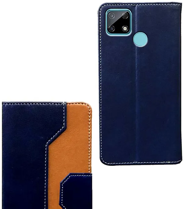 Multicolor_Artificial_Leather_Narzo_30A_Flip_Cover