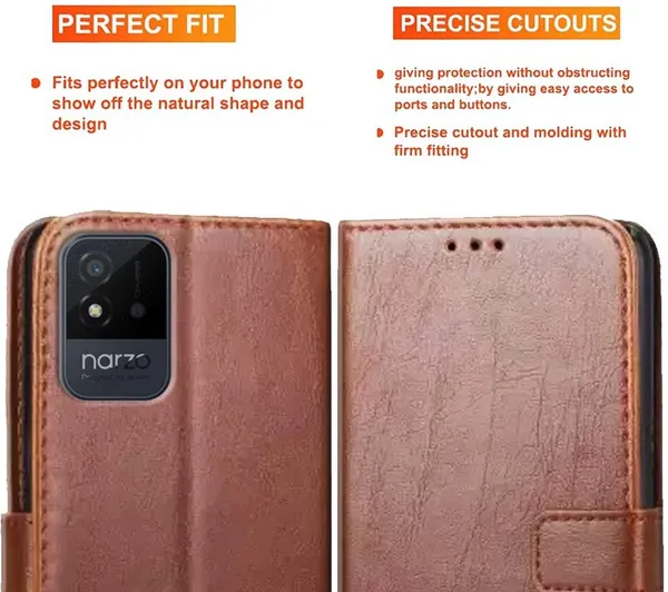 Brown_Artificial_Leather_Narzo_50i_Back_Cover