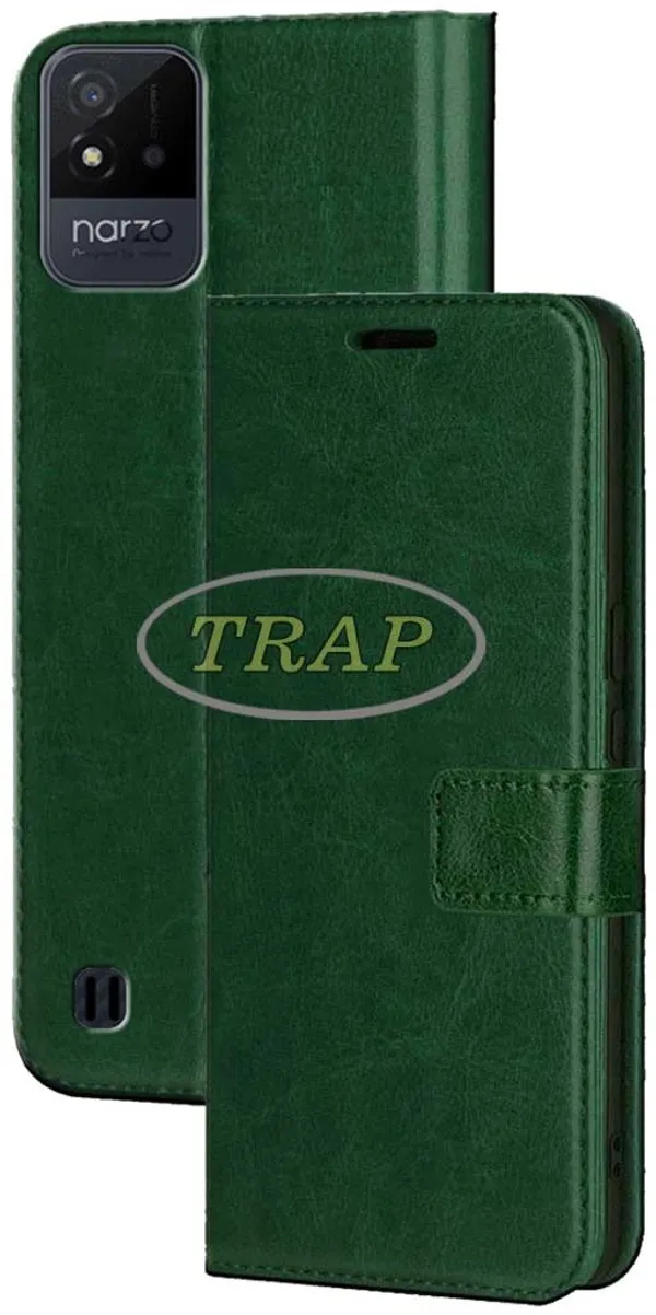 Green_Artificial_Leather_Narzo_50i_Back_Cover