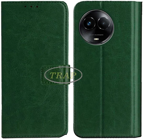 Green_Artificial_Leather_Realme_Narzo_60X&C67&Realme_11X_Back_Cover
